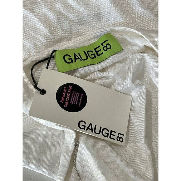 GAUGE81 Hira Mini Backless Dress in Ivory Small New Crystal Straps - Picture 8 of 15